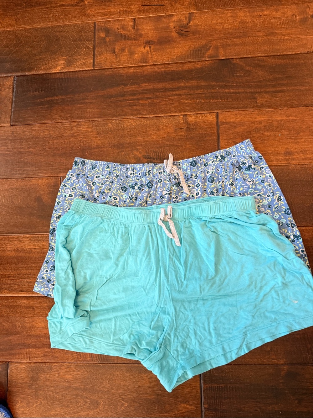 Light Blue Women's Athletic Lounge Shorts with Drawstring